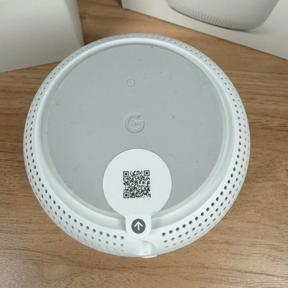 Google Nest Wifi Add-on Point Snow White H2E AC1200 Smart Speaker Mesh Extender